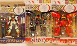 3set Gundam ZZ Figure MS in Action MIA ZZ Gundam Qubeley Mk-II Black Red