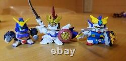 Bandai Figure Lot Gundam Robot Warriors Mini SD Super Deformed Fight Set of 15