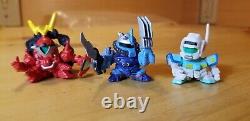 Bandai Figure Lot Gundam Robot Warriors Mini SD Super Deformed Fight Set of 15