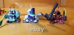 Bandai Figure Lot Gundam Robot Warriors Mini SD Super Deformed Fight Set of 15