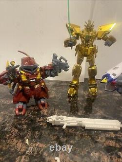 Bandai Mobile Suit Gundam Wing Action Figures (6) & Accessory Lot. See Photos