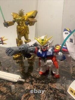 Bandai Mobile Suit Gundam Wing Action Figures (6) & Accessory Lot. See Photos