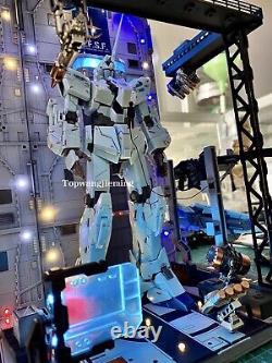 Handmade LED Display Case Box Machine Nest Base For Gundam PG MG Action Figure