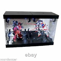 MB-2 Display Box Acrylic Case LED Light House for Bandai Gundam Zaku 1/144 Model