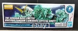 MG 1/100 Gundam Base Unicorn Gundam Luminous Crystal Body Model Kit Japan