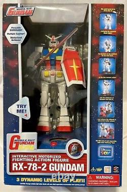Thinkway Toys Mobile Suit Gundam Interactive Motorized Action Figure RX-78-2 NEW