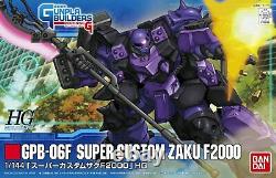 Bandai Gundam Gunpla Builders Gpb-06f Super Custom Zaku F2000 Hg 1/144 Modèle USA
