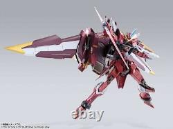 Figurine d'action Bandai METAL BUILD Justice Gundam, version japonaise du jouet inspiré de l'anime Gundam SEED.