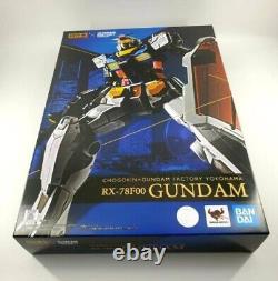 Figurine d'action Gundam RX-78F00 Chogokin BANDAI de l'usine Gundam Yokohama expédiée aux États-Unis