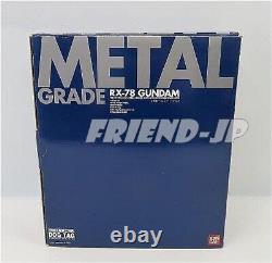 Figurine en métal Bandai 1/100 METAL GRADE RX-78 GUNDAM 2002 avec étiquette pour chien
