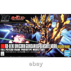 Figurines d'action anime Bandai Gundam RX-0 BANSHEE NORN Déesse du Destin Counter
