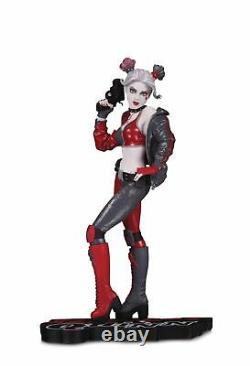 Harley Quinn Statue Rouge Blanche Et Noire Par Joshua Middleton