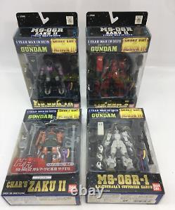 Lot de 4 figurines Zaku II MS-06 Bandai Gundam Mobile Suit en action MSIA MIA