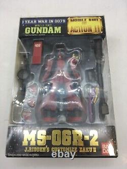 Lot de 4 figurines Zaku II MS-06 Bandai Gundam Mobile Suit en action MSIA MIA