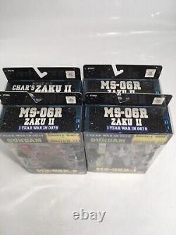 Lot de 4 figurines Zaku II MS-06 Bandai Gundam Mobile Suit en action MSIA MIA