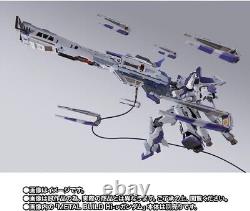 Traduisez ce titre en français : Figurine METAL BUILD Hi-Nu Gundam avec ensemble d'options Hyper Mega Bazooka Launcher.